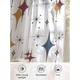 thumbnail image 6 of Sheer Curtains 45 Inch Length, Blue Red Diamond Semi Sheer Curtains Light Filtering Window Treatment, Modern Geometric Middle Century Privacy Voile Drapes for Living Room Bedroom 52x45 Inch, 6 of 7