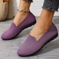 thumbnail image 2 of oqasdz Casual Shoes for Women Breathable Knit Solid Color Slip On Shoes with Soft Sole Lightweight Comfort Walking Loafers Versatile Outdoor Summer, 2 of 5