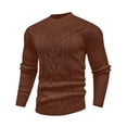 thumbnail image 6 of Colsmile Men's Cable Knit Crewneck Sweater, Casual Long Sleeve Pullover for Fall Winter, 6 of 11