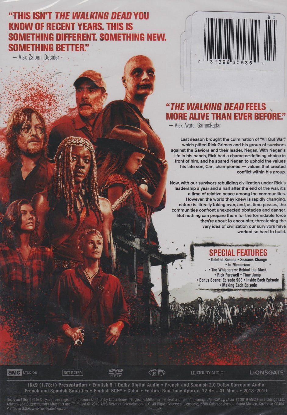 Starz/Anchor Bay: The Walking Dead Series - Season 9 DVD - Walmart.com