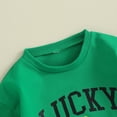 thumbnail image 4 of Okbabeha Mommy and Me Matching Outfits for St. Patrick's Day,Women Mom Kids Toddler Baby Girl Boy Long Sleeve Lucky Shamrock Sweatshirt Shirt Pullover Top, 4 of 7