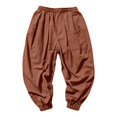 thumbnail image 6 of Ruyang Toddler Baby Boys Drawstring Harem Pant Lightweight Loose Fitting Sports Pants Kids Solid Breathable Casual Sweatpant, 6 of 6