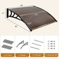 thumbnail image 3 of Spaco Outdoor Front Door Patio Overhang Awning for Sunlight Rain Snow Wind Protection-48 x 40 Inch, Entry Door Outdoor Window Awning Exterior, Front Door Overhang Awning for Sun Shutter, UV, Rain, 3 of 6
