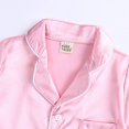 thumbnail image 3 of Pyjamas en Soie pour Enfants Filles Garçons Manches Courtes Col en V Poches 2 Pcs Été pour 1-13 Ans, 3 of 7