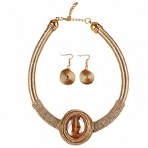 Bohemian Jewelry Set for Women Colorful Resin Bib Necklace and Earrings for Weddings Parties Everyday Wear