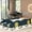 Blue, variant on Euroco Wood Full Size Car-Shaped Platform Bed with Tires, Lower Profile Bed with Storage for Bedroom, Black