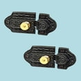 thumbnail image 2 of 2 Ornate Cast Iron Slide Kitchen Cabinet Latch Brass Knob | Renovators Supply, 2 of 2
