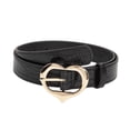 thumbnail image 2 of Cinturón de mujer con hebilla de corazón, cinturón de una sola punta, cinturón de moda, cinturón para Negro, 2 of 9