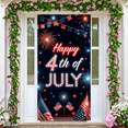thumbnail image 5 of Patriotic Design Happy 4th of July Banner Firework Decoration Flag Theme Celebration for Independence Day Party Outdoor Event Holiday Display, 5 of 7