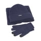 thumbnail image 5 of Conjunto de 3 piezas de gorro, bufanda y guantes de terciopelo para otoño e invierno para hombre y mujer, conjunto de varias piezas de punto grueso y cálido para exteriores para adultos, 5 of 6