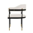 thumbnail image 5 of Manhattan Comfort Lia Dining Armchair with Metal Frame in Cream - Set of 2, 5 of 10