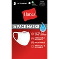 thumbnail image 4 of Hanes Adjustable 3-Ply Cotton Face Mask, 5 Count, 4 of 5