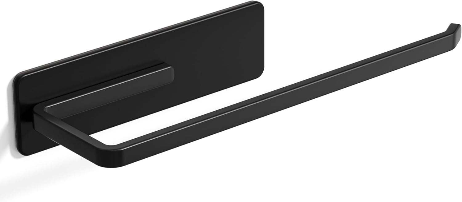 RGHJAR-Heavy-Duty Magnetic Paper Towel Holder Fits Jumbo Rolls, Black, Suitable for Kitchens, RVs, Washing Machines, BBQ Carts