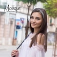 thumbnail image 2 of Motique Accessories Thin Headbands for Women Solid Plastic Satin 4 Pack - Dark Grey, 2 of 5