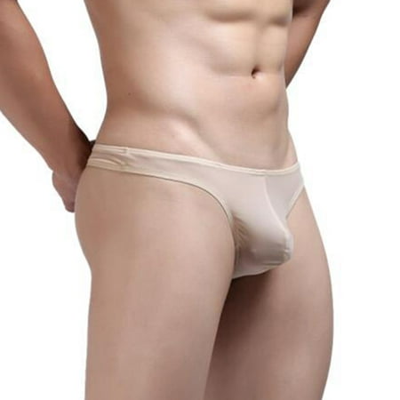 

Juebong Underwear for Men Clearance Under $10.00 New Men Sexy Underwear U-Convex Thin Ice Wire Low-Waisted G-String Underpants Khaki XL