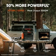 Jackery Solar Generator 1000 v2 with 100Wair Solar Panel,1060Wh Portable Power Station LiFePO4 Battery,1500W AC/100W USB-C Output,1Hr Fast Charge for Camping, Travel, Emergency Backup