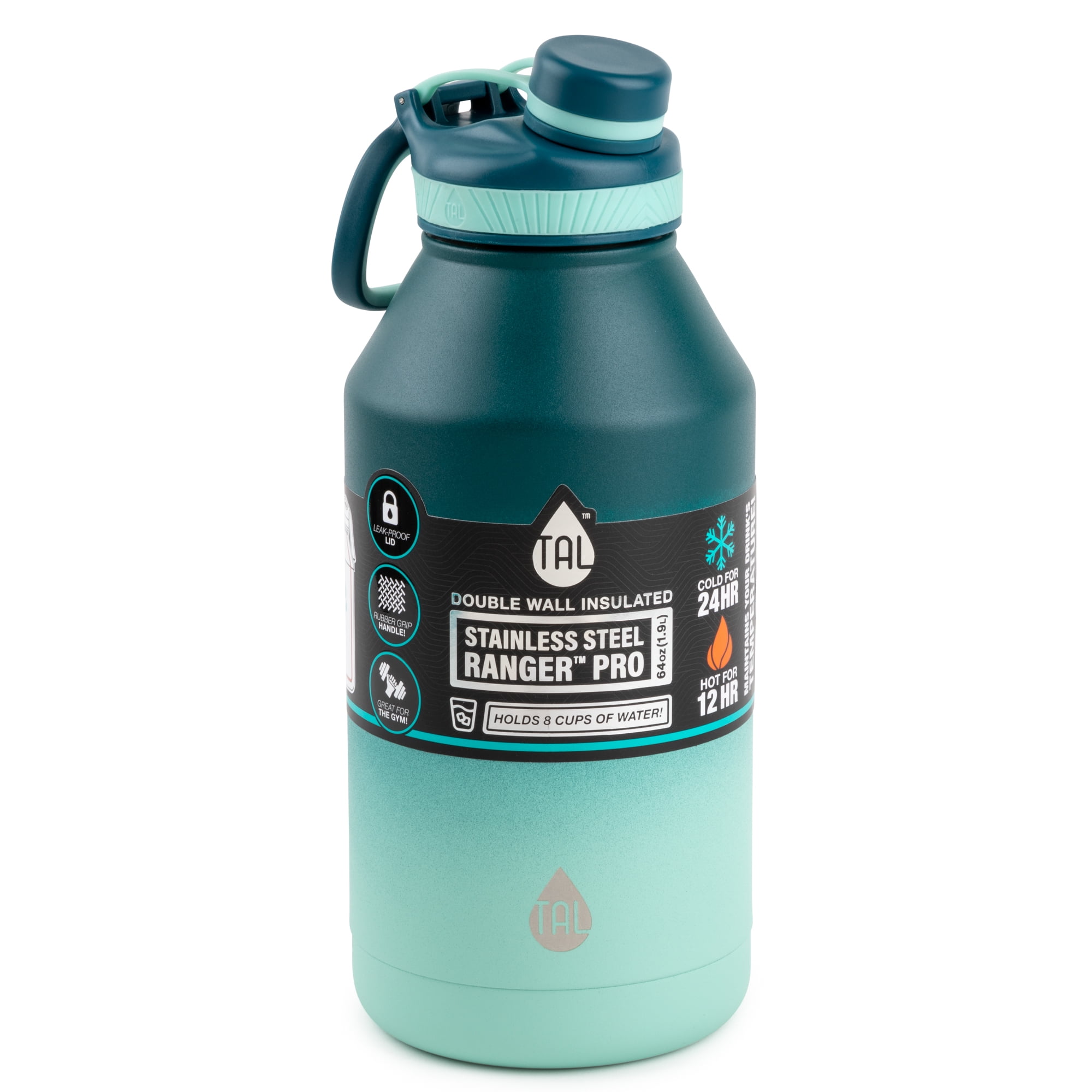 TAL Stainless Steel Ranger Water Bottle 64 fl oz, Gray - Yahoo