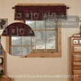 thumbnail image 4 of VHC Brands Rustic & Lodge Kitchen Window Cumberland Red Patchwork Curtain, Valance 16x60, 4 of 7