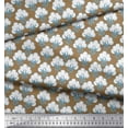 thumbnail image 2 of Soimoi Cotton Duck Fabric Leaves & Cotton Ball Floral Print Fabric by The Yard 42 Inch Wide, 2 of 3