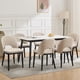 thumbnail image 4 of Historyli Sillas de comedor modernas tapizadas en tela (2 unidades), sin brazos, con respaldo curvo hueco y patas de madera, color beige., 4 of 7