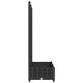 thumbnail image 5 of vidaXL 31.5"x15.7"x47.8" Black PP Solid Print Planter Boxes with Trellis, 5 of 7