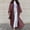 Brick Red, variant on Women's Robe Modern Fashion Turkey Leisure Large Size Cardigan Polyester and Blend Soft Skin-friendly Breathable Elastic for All Seasons