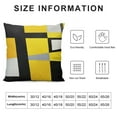 thumbnail image 5 of JEUXUS  Throw Pillow Covers Modern Abstract Stripe Simple Geometric Bold Decorative Pillow Cases Home Decor Square Pillowcases(Grey Yellow), 5 of 5