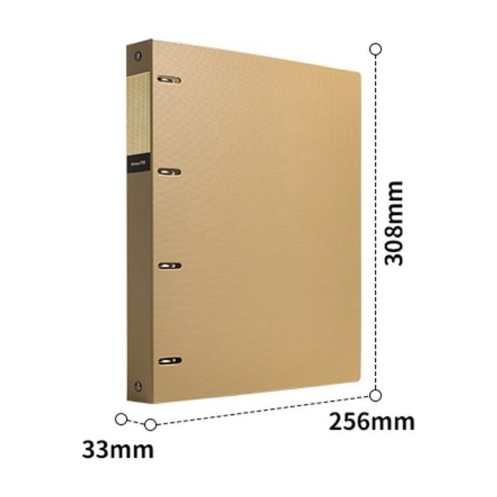 A4 Perforated Loose-leaf Binder PP Four-hole Thickened File Folder Archive Information Organizer Booklet 3 Pcs