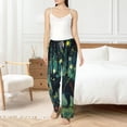 thumbnail image 6 of Lsque Mystical Black Cat Fireflies Print Women's Pajama Pants, Lounge Pant - Comfortable Home Wear,Elastic Waistband, Stylish Design-Medium, 6 of 9