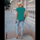 thumbnail image 4 of Camiseta de Corta con Cuello en V para Mujer, Verde Malaquita, Talla S, 4 of 6