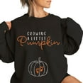 thumbnail image 3 of Growing A Little Pumpkin Fall Maternity Sweatshirt, Pregnancy Announcement Sweater, Cotton Casual Pullover for Moms-to-Be, 3 of 7