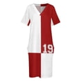 thumbnail image 3 of Vestido de verano con bolsillos sueltos Crimson Block de HeavenNezCree para mujer., 3 of 6