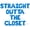 Blue, variant on Letter Balloons - STRAIGHT OUTTA THE CLOSET 16" Inch Alphabet Letters Foil Mylar Balloon Pride Day Party Banner (White)