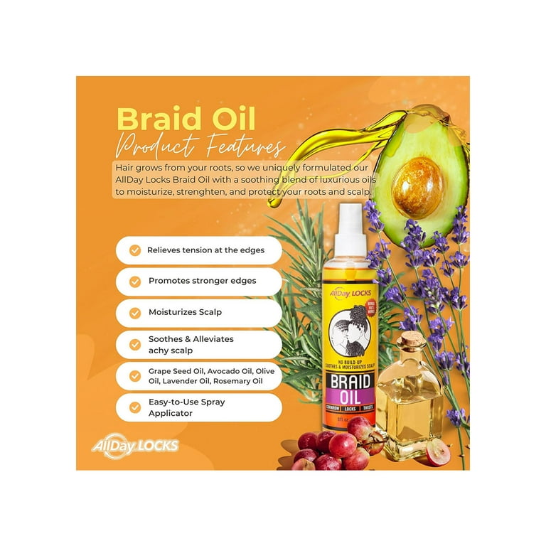 ALLDAY LOCKS Braid Oil (8oz) ALLDAY LOCKS Braid Oil (8oz)