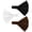Black Brown White, variant on Set of 3 Wide Cotton Head Band Solid Boho Yoga Style Soft Hairbands