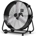 thumbnail image 1 of Uthfy Ventilador de tambor industrial de alta resistencia de 24 pulgadas, ventilador de piso de alta velocidad de 320 W con 3 velocidades, ventilador de garaje de metal con inclinación de 360 ​​° para, 1 of 5
