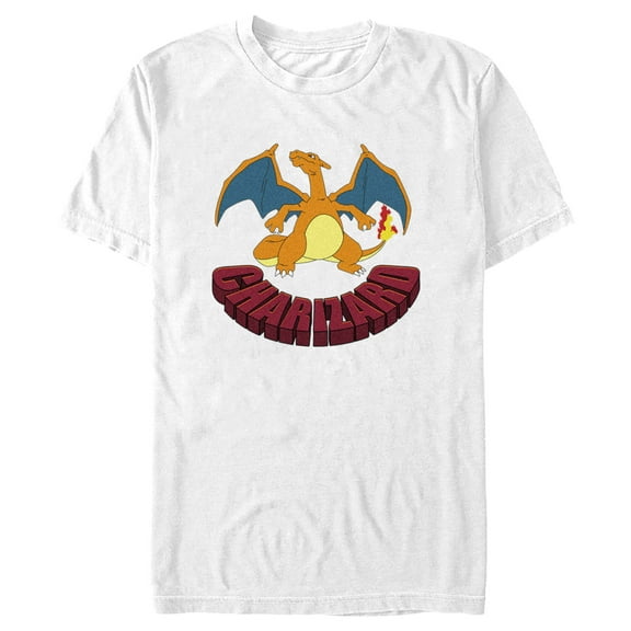 Men's Pokemon Charizard Portrait Graphic Tee White 3X Large