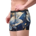 thumbnail image 2 of Pofeuu Blue Golden Dream Lotus Print Men’s Boxer Briefs, Moisture-Wicking Underwear, Regular,Trunk-Medium, 2 of 5