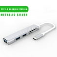 thumbnail image 2 of Carcasa de aleación de aluminio Wmkox8yii Hub USB-C 5 en 1 1 puerto USB 3.0 2 puertos USB 2.0 ranuras SD TF, 2 of 2