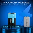 thumbnail image 2 of Batería Kratax recargable por USB, 9 V, 760 mAh, iones de litio, paquete de 2, 2 of 8