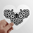 thumbnail image 1 of with Floral Wings Heart Vinyl Sticker Bicycle Bottle Decal, 1 of 3