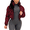 Red, variant on Women Cropped Zip up Puffer Jacket Winter Lightweight Down Jacket Quilted Padded Coat