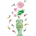 thumbnail image 1 of Chinese Style Lotus Vase Wall Sticker Removable Home Decor for Living Room Bedroom, 1 of 8