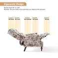 thumbnail image 3 of Manual Recliner Wingback Roll Arm Nailhead Wood Leg Home Living Room Bedroom Floral pattern, 3 of 7