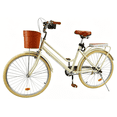 thumbnail image 3 of 26 inch Commuter Bicycle for Adult Men and Women，High-Carbon Steel Beach Cruiser Bike/Front&Rear Fenders, Comfortable City Bikes with Basket and Rear Rack, 3 of 14