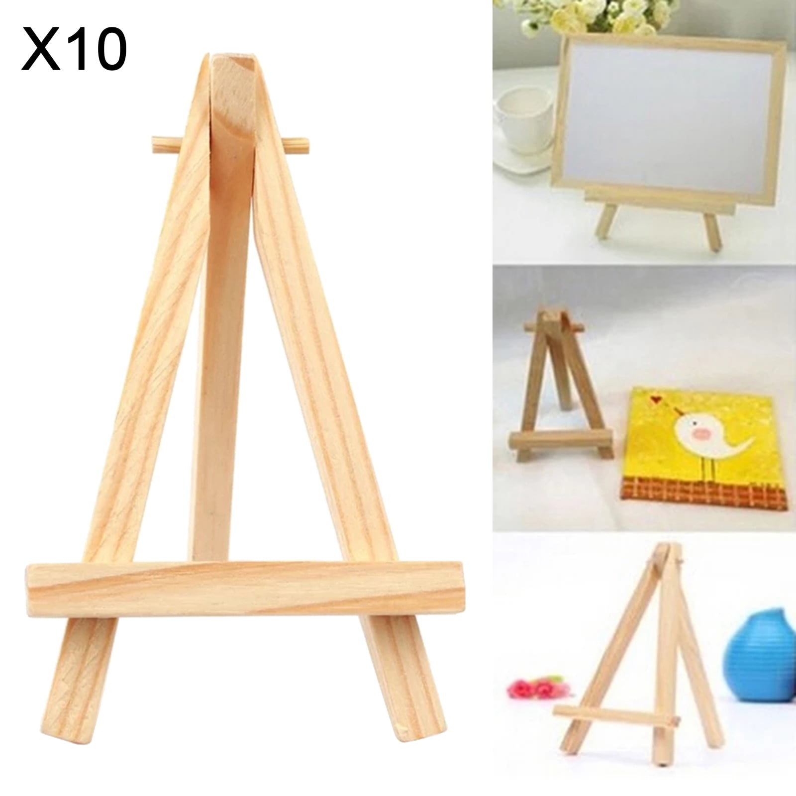 Wooden Picture Frame Stand Solid Wood Small Easel Table Display