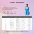 thumbnail image 7 of SiiRoh Women's 80s 90s Movie Dress Sleeveless Bowtie Lapel Party Princess Dresses Blue L, 7 of 7
