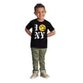 thumbnail image 3 of I Love NY Tongue Out Money Eyes Face Toddler Kids Crew Neck Graphic T-Shirt Brisco Brands 6M, 3 of 5