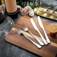 thumbnail image 7 of 100 Pieces Stainless Steel forks and knives Dinner Flatware Set Tableware Cutlery for Butter Kitchen Restaurant, Dishwasher Safe(Silver,9.06 Inches, 8.07 Inches), 7 of 7
