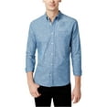thumbnail image 2 of WHT SPACE Mens Printed Pocket Button Up Shirt, Blue, Small, 2 of 2